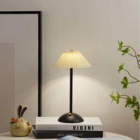 Beige Lamp Shade + Black Base