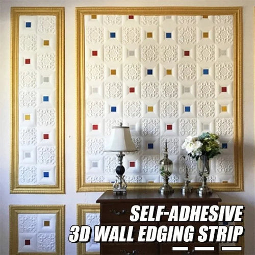 Self-Adhesive 3D Wall Molding - Eco-Friendly Decorative Trim
