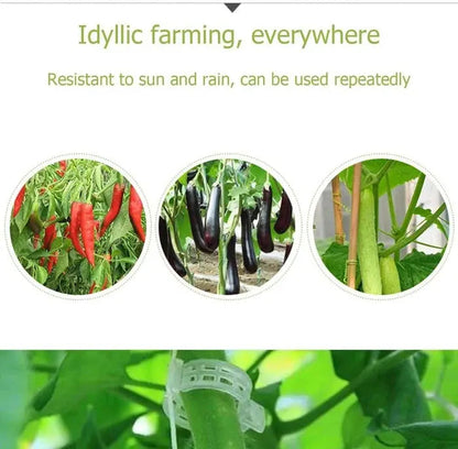 Garden Support Clips – Secure Stems Without Damage | 1-Inch Diameter, Open for Airflow | Reusable