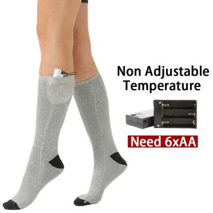 Heated Socks with USB Recharge – Adjustable Temperature for Men & Women