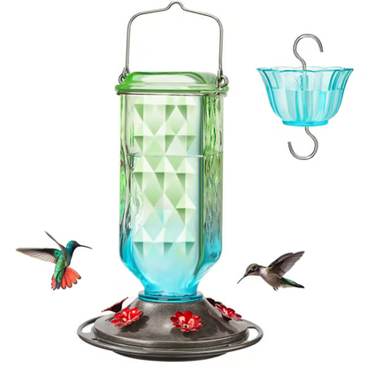Elegant Hummingbird Nectar Feeder with Easy Clean Design