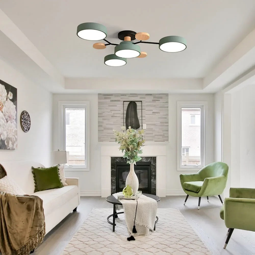 Contemporary LED Flush Mount Ceiling Fixture - Modern Bright Light