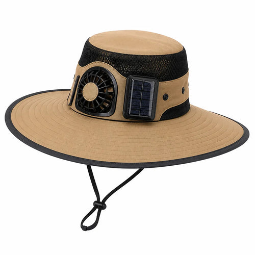 Eco-Friendly Sun Hat with Built-In Solar Cooling Fan
