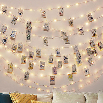 LED String Lights with Clips – Decorative Fairy Lights