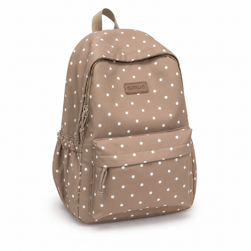 Spacious Everyday Backpack with Stylish Dots