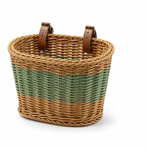 Stylish Adjustable Bicycle Basket with Handwoven Design