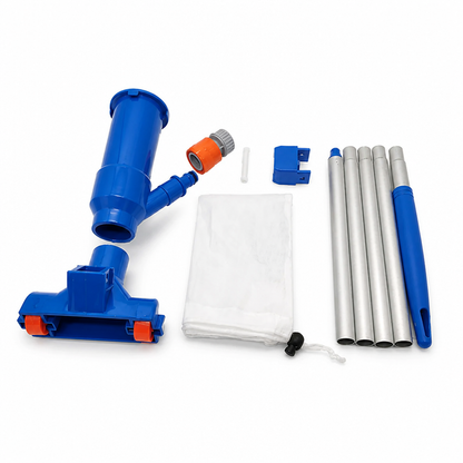 Garden Hose-Powered Pool Cleaner with 5-Piece Pole & Mesh Bag