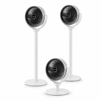 Versatile Height-Adjustable Floor Fan with USB-C Charging