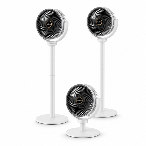 Versatile Height-Adjustable Floor Fan with USB-C Charging