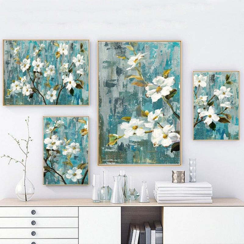 White Flower Canvas Art - Wall Decor Print