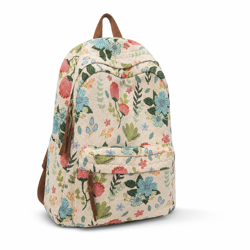 Charming Floral Extra-Large Backpack for School & Travel