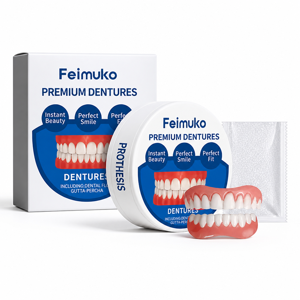 Custom-Fit Silicone Denture Set for a Natural Smile