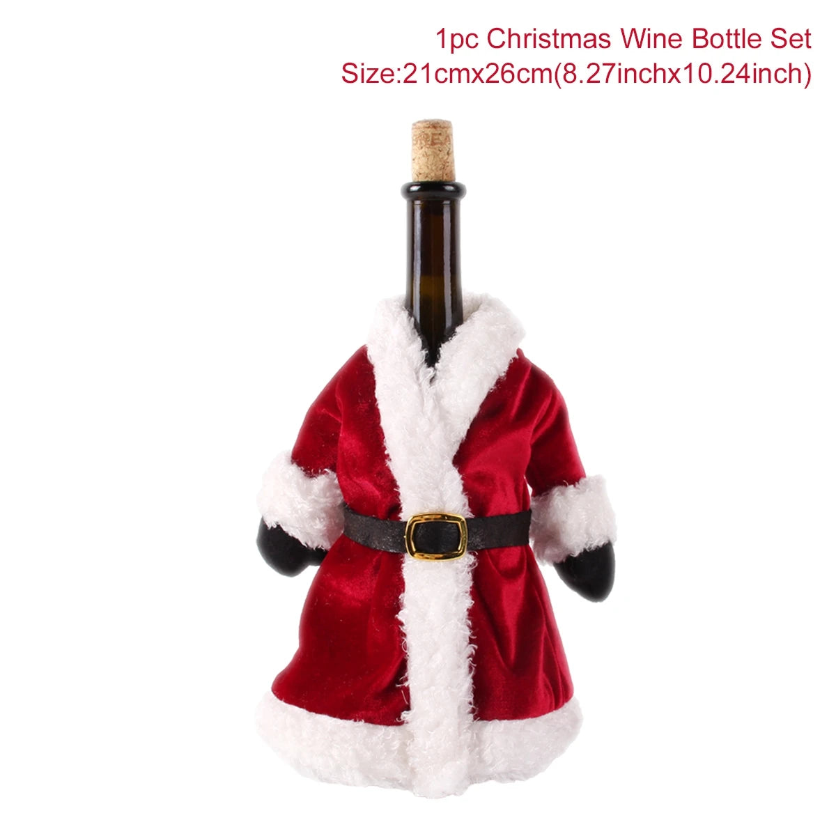 Festive Wine Bottle Cover with Holiday Design - Fabric Sleeve for Wine & Sparkling Wine - Perfect Gift Idea
