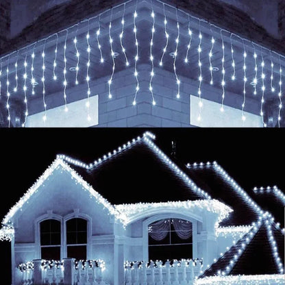 LED Icicle String Lights | 8 Modes | Winter Light Curtain | Christmas & New Year Decor 2025 | EU Plug