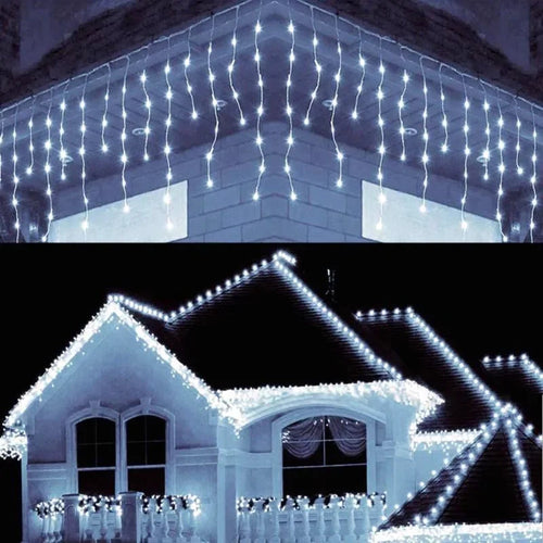 LED Icicle String Lights | 8 Modes | Winter Light Curtain | Christmas & New Year Decor 2025 | EU Plug