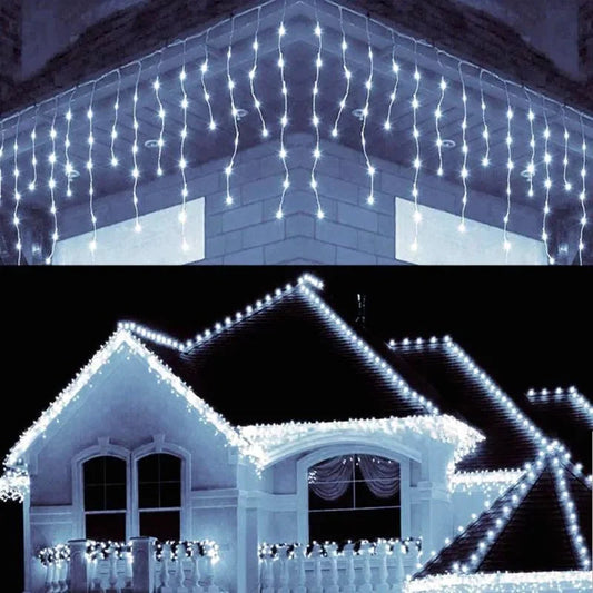 LED Icicle String Lights | 8 Modes | Winter Light Curtain | Christmas & New Year Decor 2025 | EU Plug