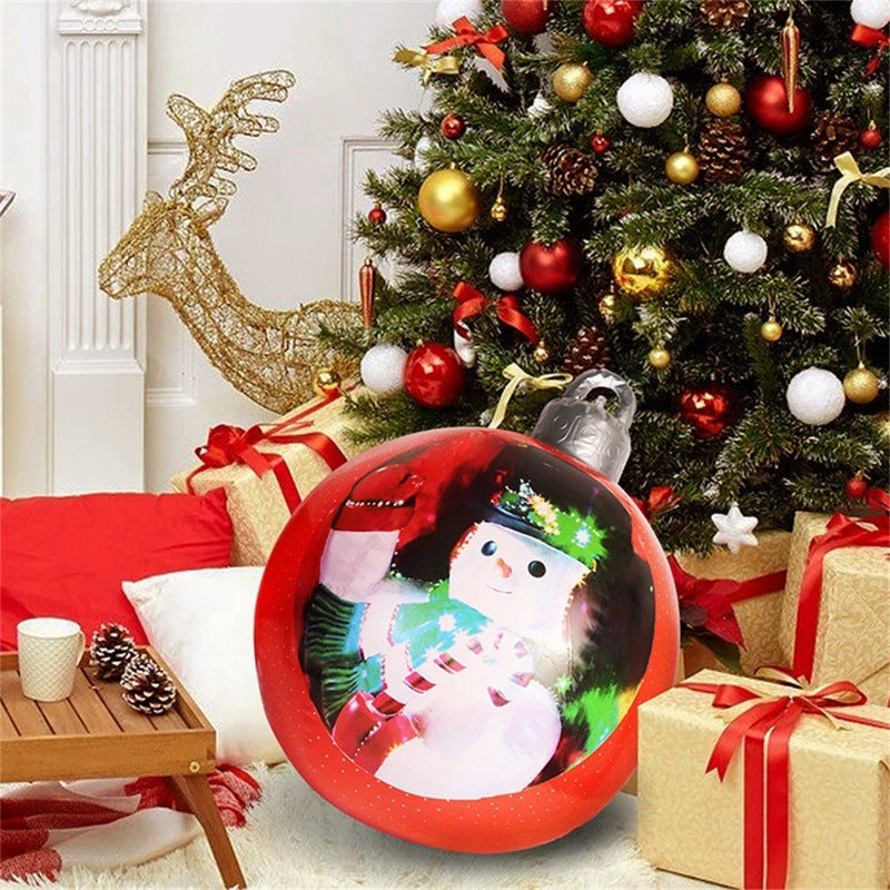 60cm Inflatable Outdoor Christmas Ball – Weatherproof PVC Decoration