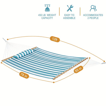 Spacious Quilted Hammock for Ultimate Outdoor Relaxation