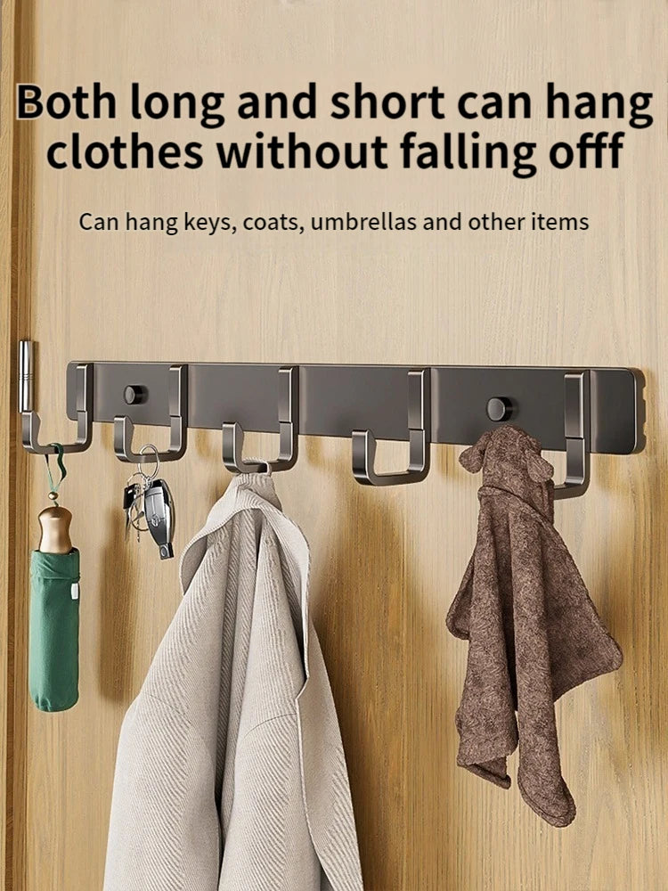 Wall and Door Coat Hooks – Aluminum Hangers for Entryway and Closet, Space-Saving and Durable