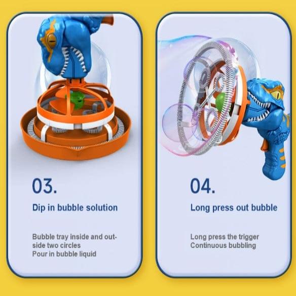 BubbleBuddy – Portable Dinosaur Bubble Blaster for Endless Fun! 🦖🫧
