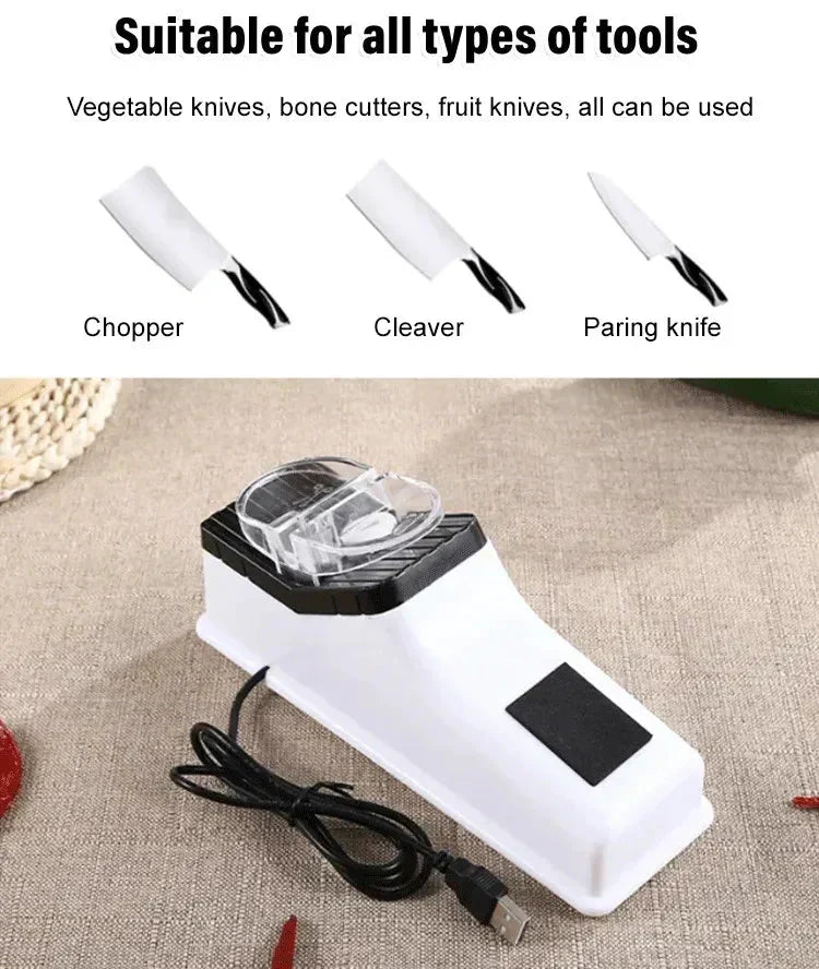 Dual-Sided Electric Knife Sharpener for Effortless Precision