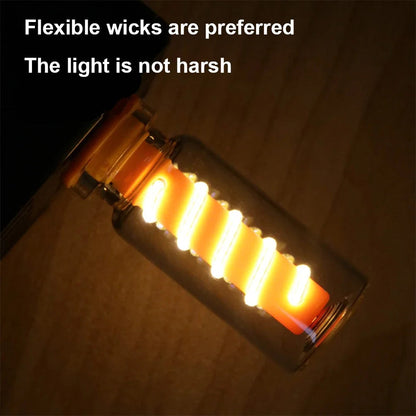 Portable Touch-Dimmable LED Filament Mini Glass Lamp with USB Ambient Light – Perfect for Car, Bedroom & Travel