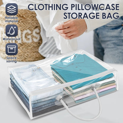 Transparent Storage Bag Set | Waterproof PVC | Dustproof | 6-Piece Organizer | 40 x 30 x 10 cm