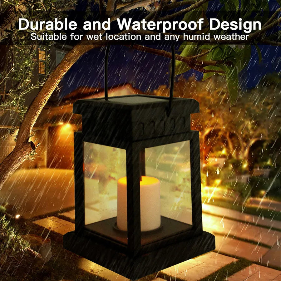 Outdoor Solar Lantern | LED Candle Light | Waterproof IP44 | Perfect for Garden & Patio