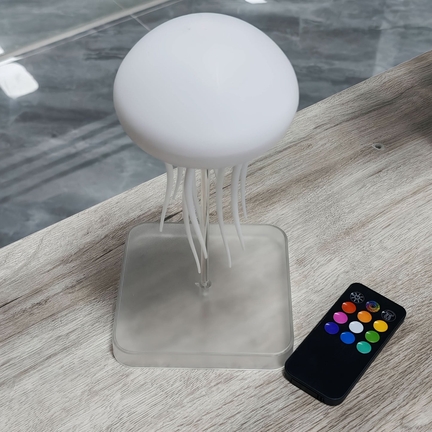 Remote-Controlled Jellyfish Lamp for Bedside Decor