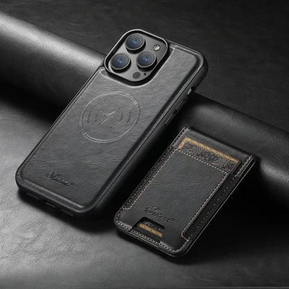 Leather Phone Case with Card Holder and Stand – Compatible with iPhone
