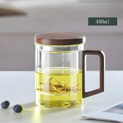 Heat-resistant Glass Tea Cup – Artisan Style Brew Mug