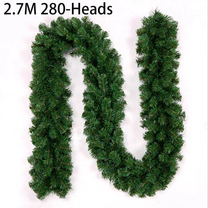 Artificial Pine Garland for Holidays | 2.7 m Thick PVC Christmas Décor for Stairs, Fireplace & Windows
