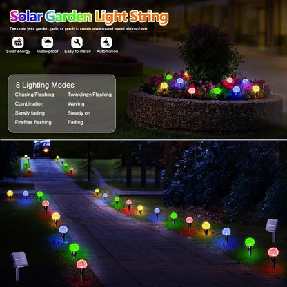 30 LED Solar String Lights | 8 Lighting Modes | Warm White or Multicolor | Perfect for Garden & Pathways