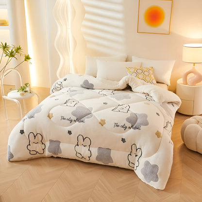 Floral Design Flannel Bed Blanket | Soft, Cozy, Skin-Friendly & Easy Care