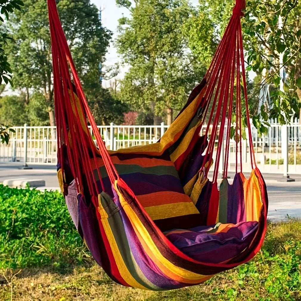 Foldable Hammock Chair for Outdoor Use | Stable & Non-Slip | Canvas Swing Seat