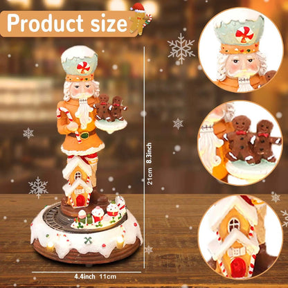 Animated Nutcracker with LED Lights and Music – Handcrafted Christmas Decor