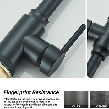Contemporary Pull-Down Kitchen Faucet for Modern Sink Areas