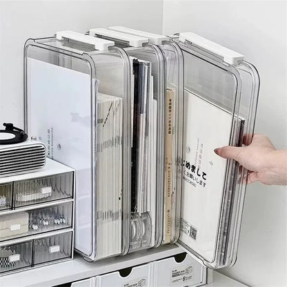 Stackable A4 Document Box – Transparent and Dust-Proof