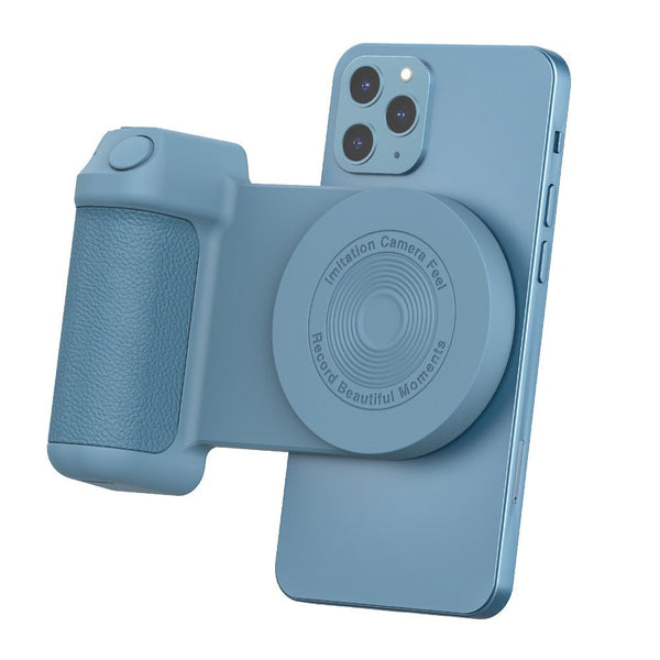 Magnetic Phone Holder with Wireless Charging – Anti-Vibration Hand Grip