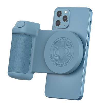 Magnetic Phone Holder with Wireless Charging – Anti-Vibration Hand Grip