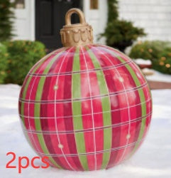 60cm Inflatable Outdoor Christmas Ball – Weatherproof PVC Decoration