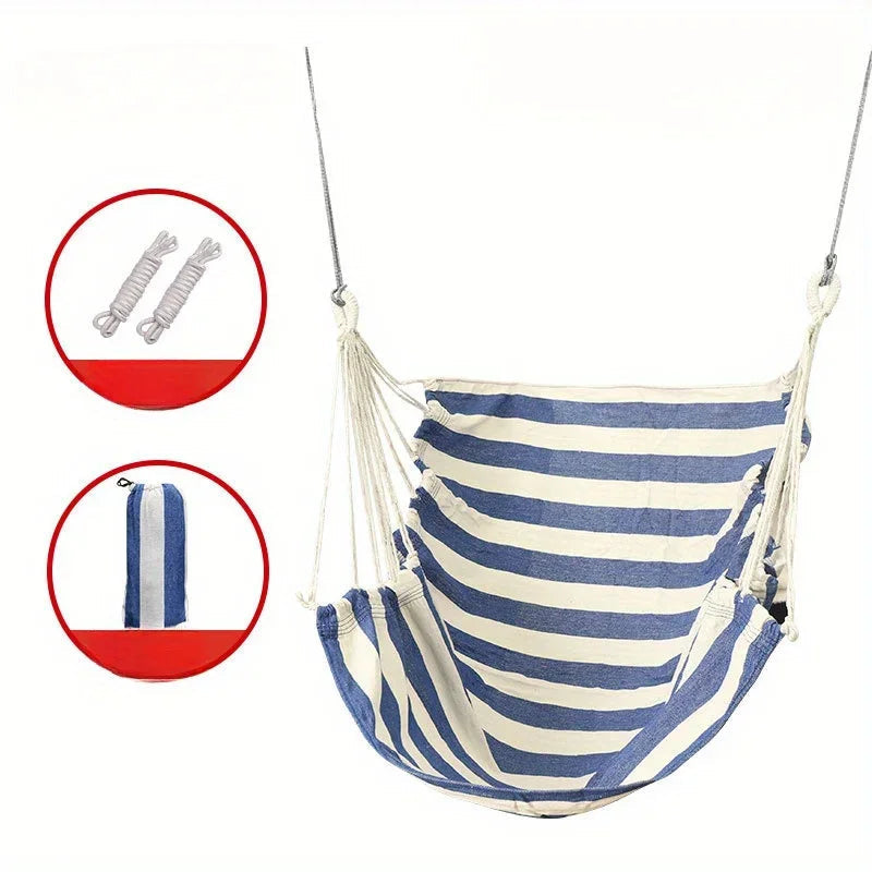 Foldable Hammock Chair for Outdoor Use | Stable & Non-Slip | Canvas Swing Seat