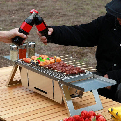 FlexiGrill – Adjustable Portable BBQ Grill with Carry Bag