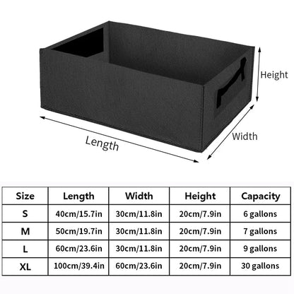 Rectangular Plant Bag – Breathable Felt Material with Handles – Sizes 6-31 Gallons