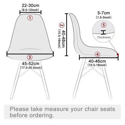 Elastic Scandinavian Style Chair Cover for Dining and Bowl Chairs – Washable and Adjustable