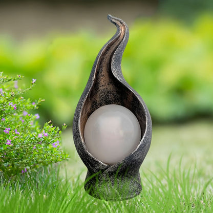 Solar Garden Lamp with Flame Design