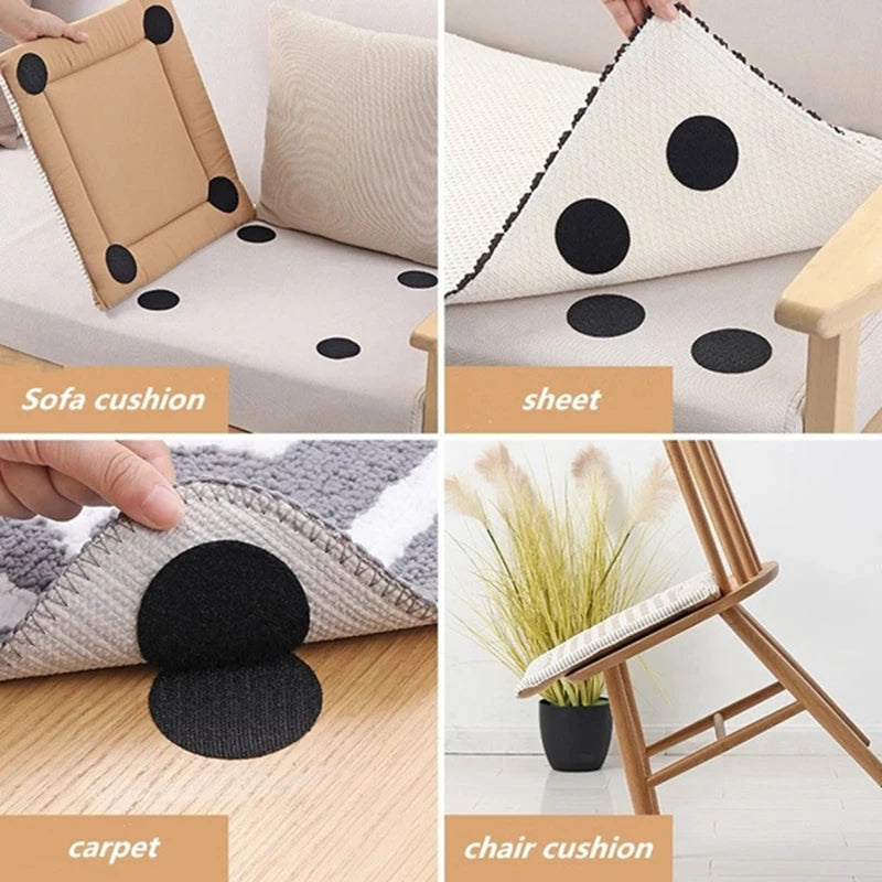Self-Adhesive Mounting Discs with Hook and Loop | Waterproof & Reusable | 10 Pairs Ø 4 cm