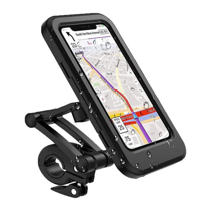 Waterproof Phone Mount with USB and 15W Wireless Charger for Bicycles