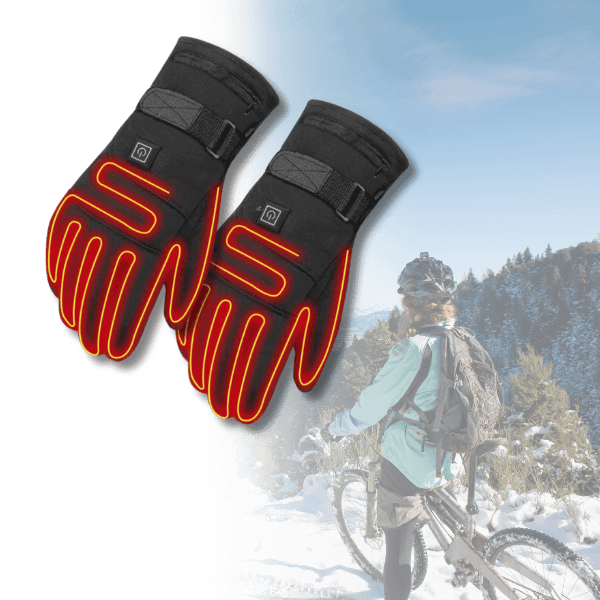 Heated Gloves with Three Heat Settings | Touchscreen Compatible | Black