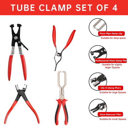 4-Piece Hose Clamp Tool Kit | Essential Automotive Repair Set